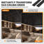BaseNoir 96 pi² Ensemble de couvercle de grille de plafond noir à fixation rapide pour barres en T