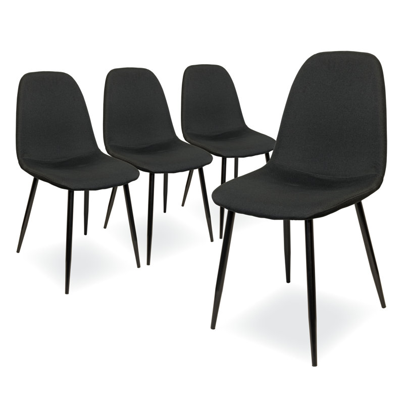 Berrier 4 - Person Dining Set, Black, White