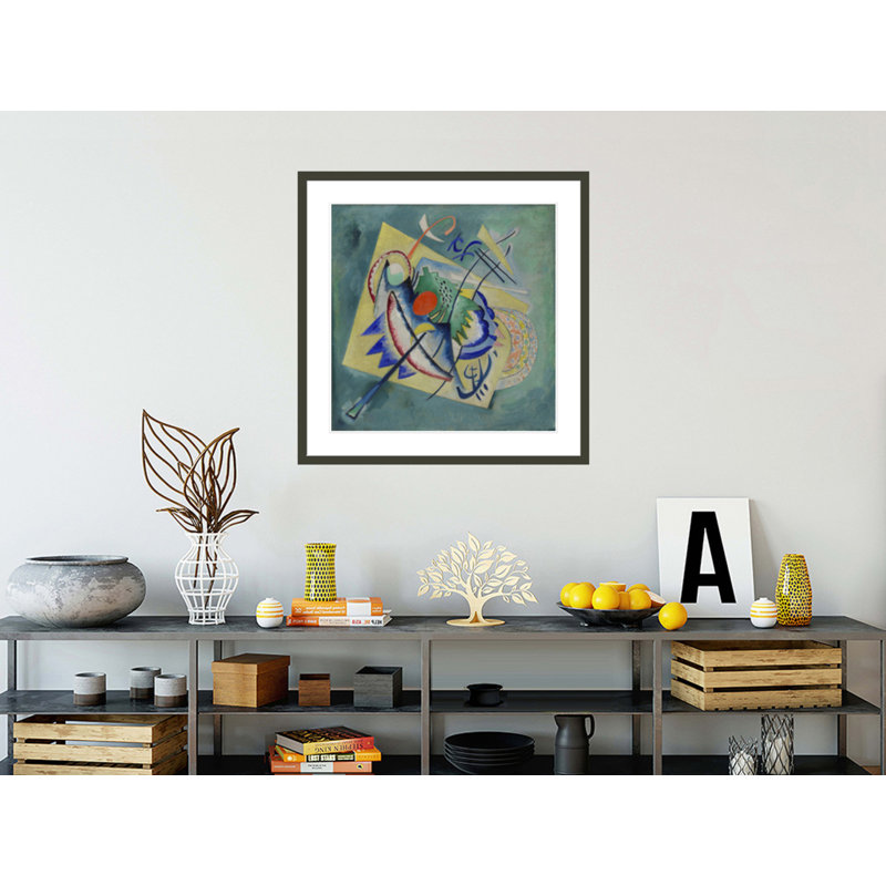 «Red Oval» par Vassily Kandinsky - Estampe numérique encadrée, H 33,74 po x l 33,5 po