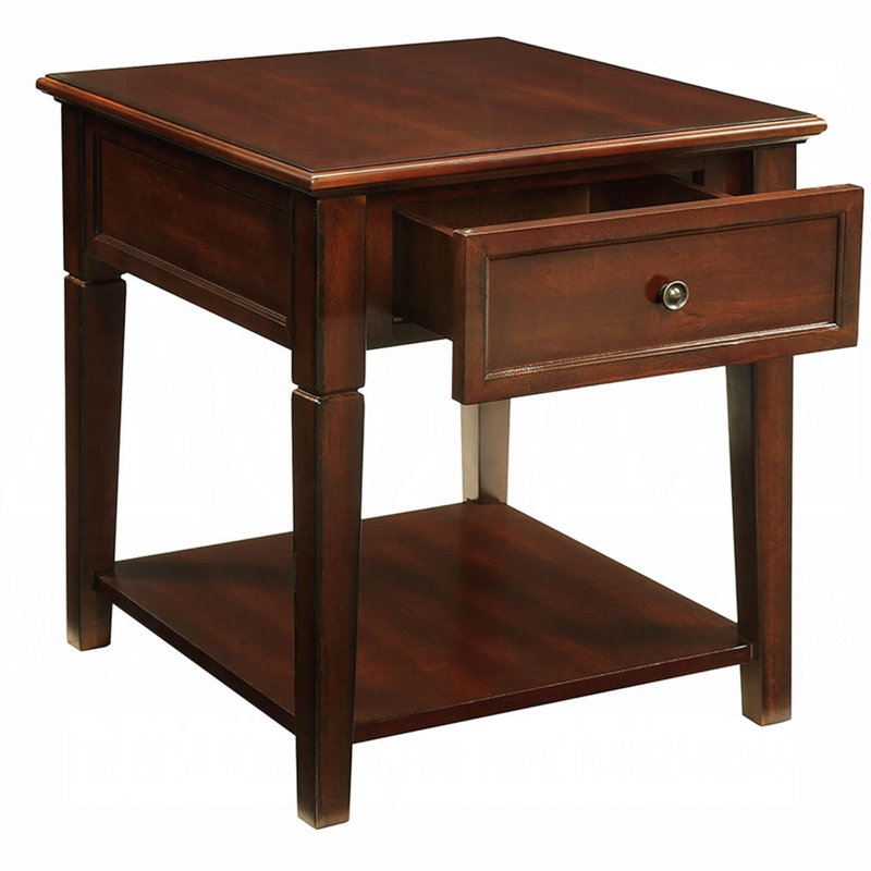 Malachi Walnut Finish End Table