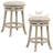 August Grove® 26.5" Swivel Bar Stools Round Counter Height Barstools With Wooden Frame-1485359742