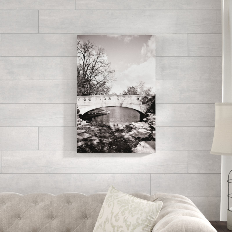" Park Bridge Over Water ", 30" H x 20" W