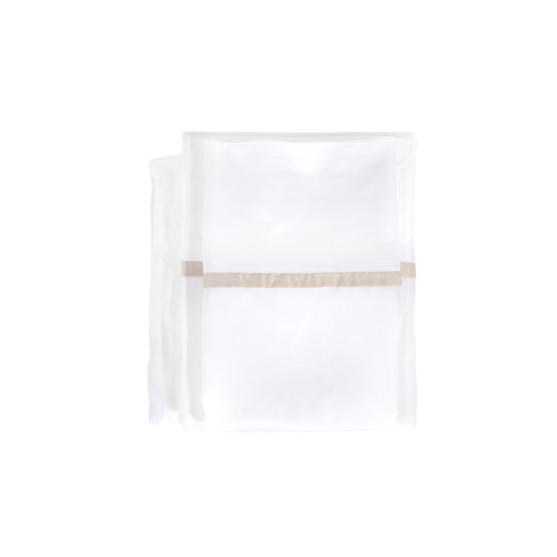 Langston Sheet Set, Queen, White/Sand