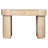 Carolina Whitewashed Oval Mango Wood Desk with Drawer, Whitewashed