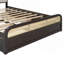  lit plateforme en bois avec lit gigogne et 2 tiroirs,-920220129