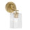 Cavella Wall Sconce Shown With 4" Clear Bubble Glass