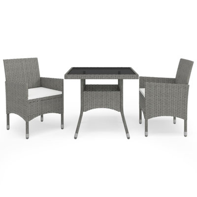Square 2 - Person Bistro Set with Cushions