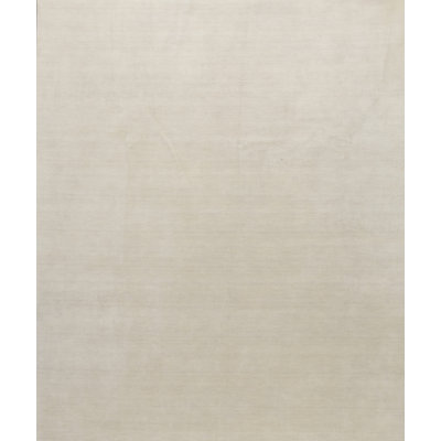 Hand-Knotted High-Quality Light Gray Area Rug