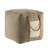 Abedin Cotton and Leather Handmade Ottoman Pouf-346223313