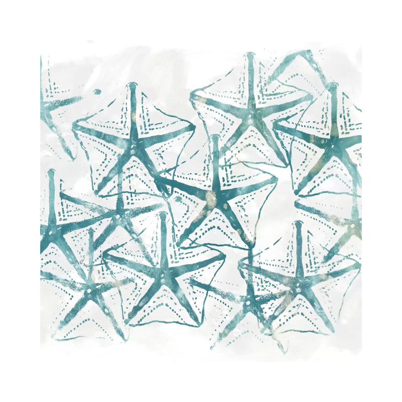 Sealife Batik V 1 Piece Wrapped Canvas Wall Art, 45.72 cm H x 45.72 cm W x 3.175 cm D