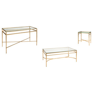 Sharna 2 - Piece Glass Top Living Room Table Set