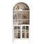 Vitrine de rangement arquée en métal 73,6 "avec tablettes réglables et portes en verre-1813091977