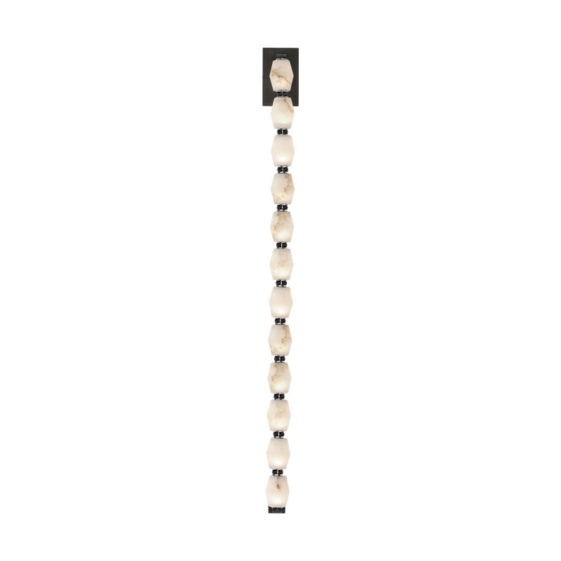 Sean Lavin Collier 40 Sconce in Bronze with Alabaster shade, Bronze, 2700K