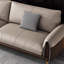 Causeuse coussin en cuir véritable kaki café-607477351-607477344