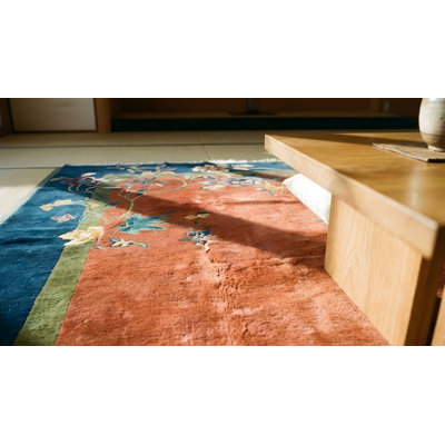 Tapis chinois chaud chaud rustique à motif de cygne nageur Art Deco