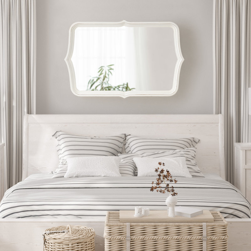 Fayia Engineered Wood Mirror, White