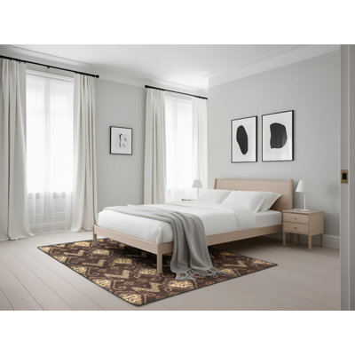 Tapis décoratif multicolore à motif abstrait