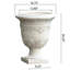 Pot à fleurs marocain en oxyde de magnésium, blanc antique, 17,09 x 20,72, pour les jardins intérieurs et extérieurs, aucun pot à assemblage blanc requis - oxyde, idéal pour
