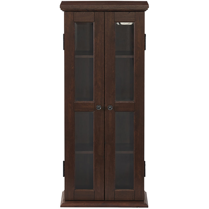 Armoire audio-vidéo en bois, Brun