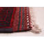 Tapis noir / rouge noué à la main de conception unique 6 pi 6 po x 9 pi 10 po Angelet