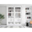 Ensemble de porte coulissante double en verre givré 3-Lite 60 "X 80" | Idée de cadeau