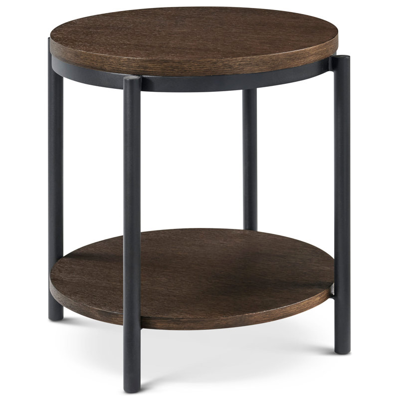 Lisbon End Table, Brown/Black
