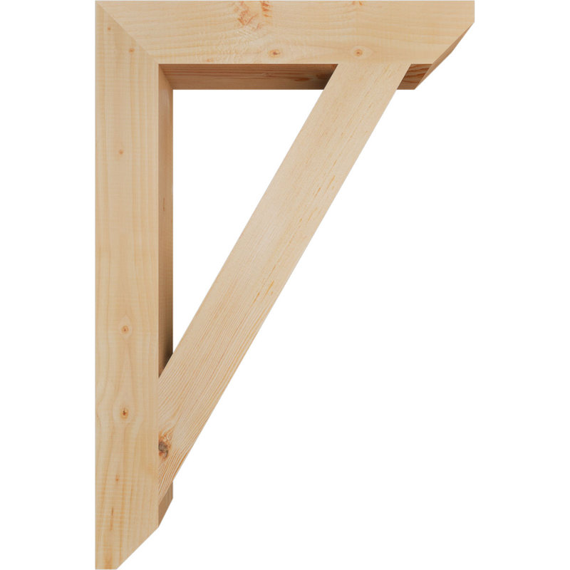 Support traditionnel en bois rustique à lattes, Sapin de Douglas, H 36 po x l 3,5 po x P 24 po