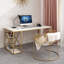 Table intégrée de style nordique combinant dalle de roche et bureau-455145259