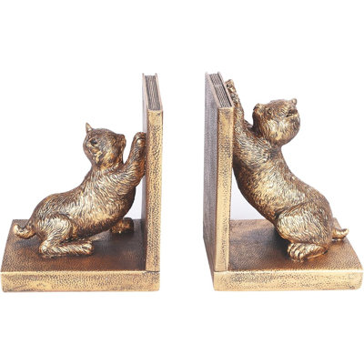 Book Ends For Shelves To Hold Books Heavy Duty,decorative Bookend For Bookshelf DÃ©cor,cute Animal Cat Book Stopper Cat Statues For Home, Office Desk -  Alcott HillÂ®, F59445CD4A82466BAEBC9D570ADAF036