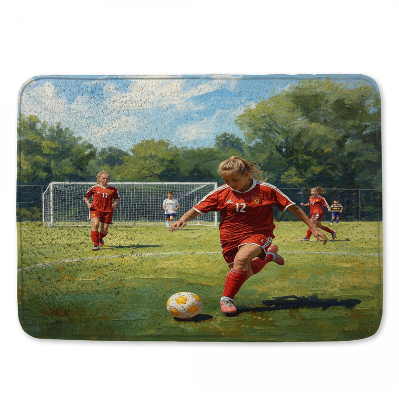 Tapis de bain Youth Soccer Game, L 34 po x L 21 po