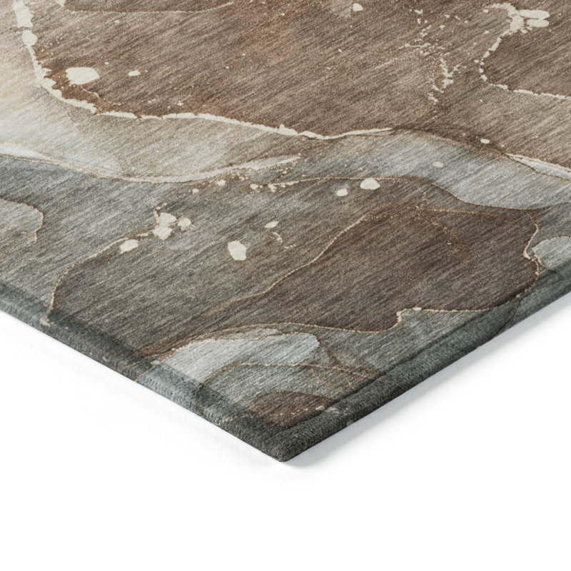 Tapis extérieur lavable et antidérapant brun 2 pi x 3 pi
