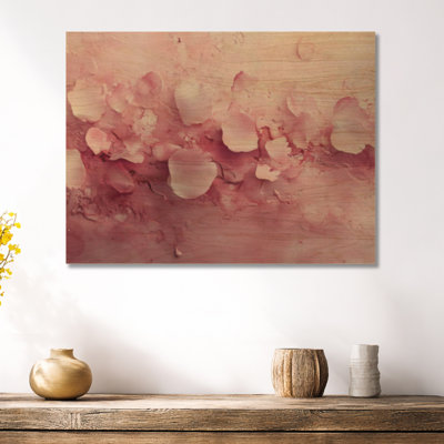 Soft Petal Rain - White Botanical Round Wood Wall Art