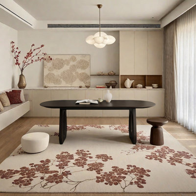 Solid wood oval practical dining table
