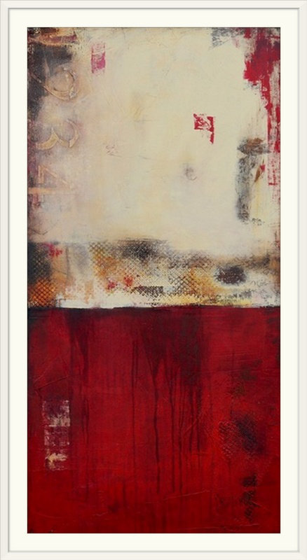 «Station 1234» par Frisco, impression, Cadre blanc, H 32 po x l 20 po x P 1 po