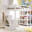 Lit mezzanine avec garde-robe intégré et tablettes-794185979