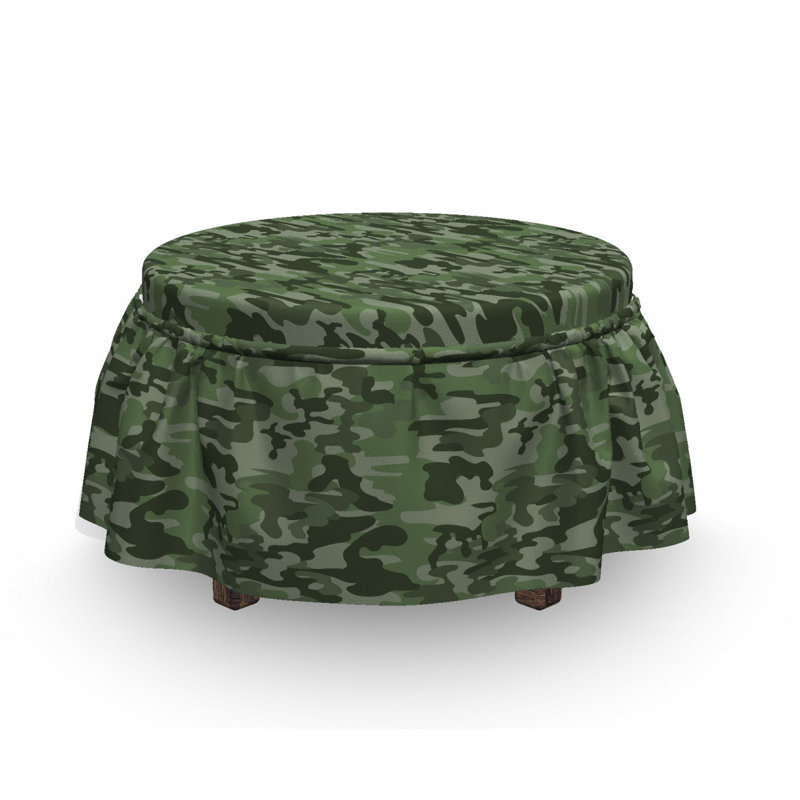 Ensemble de housse pour repose-pieds à coussins carrés pour boîte 2 pièces forest uniform