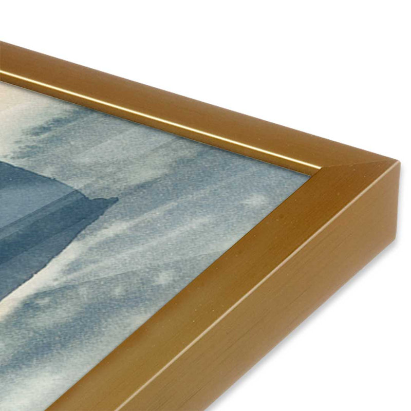 «Veiled Waves II» par Grace Popp, reproduction d'art sur toile, H 16 po x l 12 po, Doré