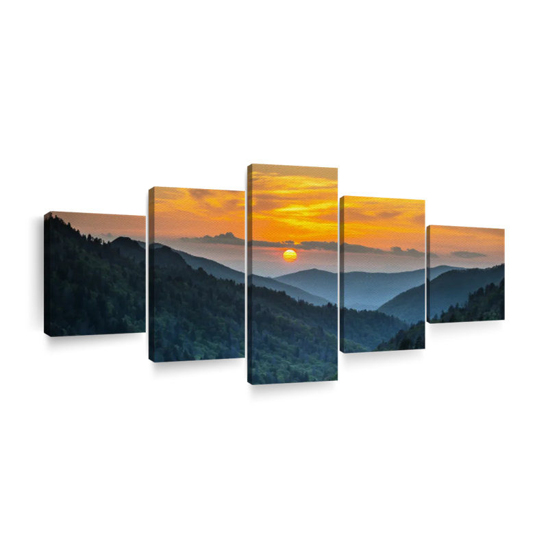 Parc national des Smoky Mountains, 5 pièces, H 24 po x l 55 po x P 1,25 po