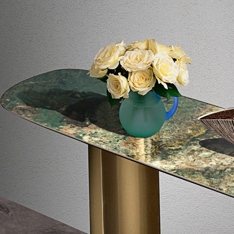 Console en pierre frittée de style italien, H 33,4 po x l 54,7 po x P 13,7 po