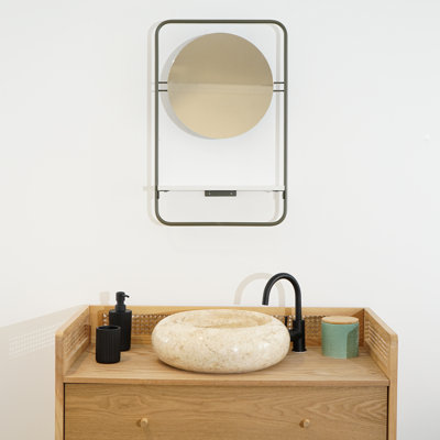 Fullilove Flat Mirror with Shelves