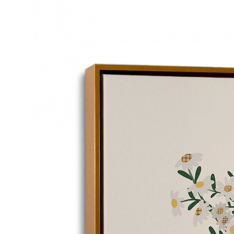 «Sweet as a Daisy» par Alisa Galitsyna, reproduction d'art sur toile, Toile avec cadre flottant, Doré