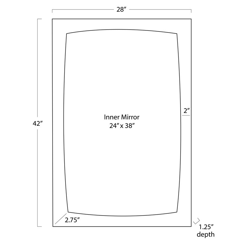 Estaban Leather Mirror Small (Cognac), Black