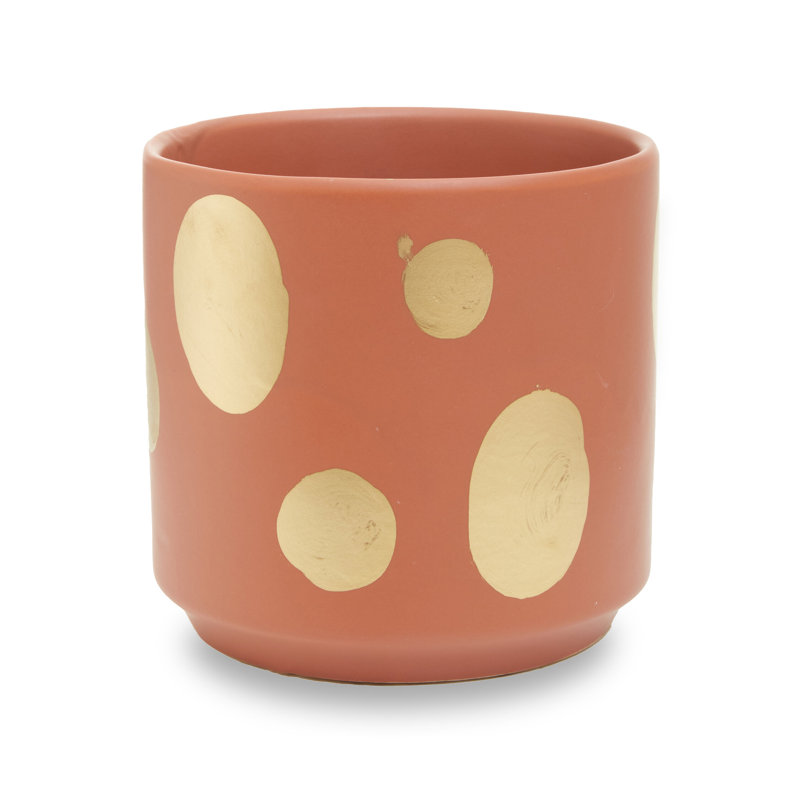 Ceramic Pot Planter, 14cm H x 14cm W x 14cm D