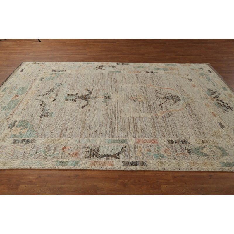 Tapis teint en laine Oushak Earth