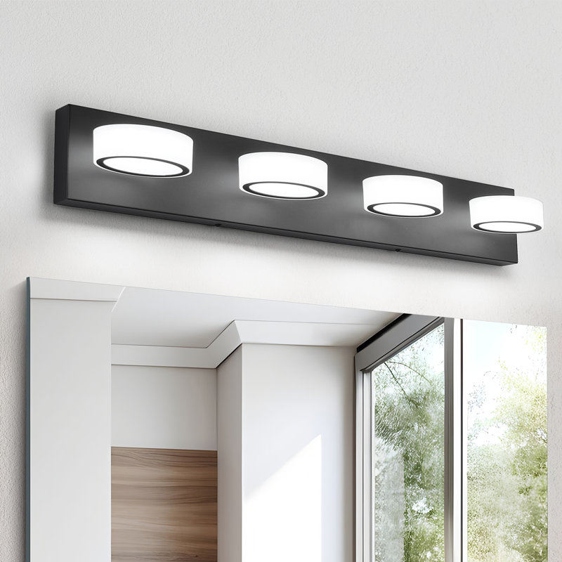 Macfadden LED Vanity Light, High Transmittance and Dimmable with 270° Rotatable, 4, Matte Black