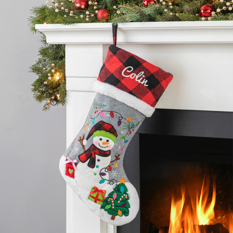 Personalized Snowman Stocking, Yes