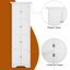 Grande armoire blanche à 4 tablettes à des fins de rangement - idéal pour le salon, la chambre à coucher, la salle de bain, la cuisine et le bureau-859096497