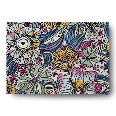 Hidemitsu Chenille Floral Indoor Rug