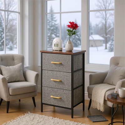40cm W Metal Bedside Table