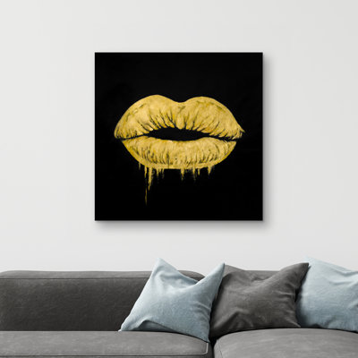 lips - 32"x32" art on canvas